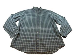 Polo Ralph Lauren Men’s Sz XXL Classic Plaid Button Down Shirt Green Navy Cotton